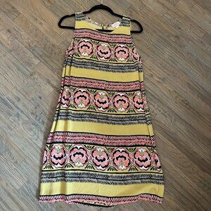 Tropical print dress Loft Outlet Size M